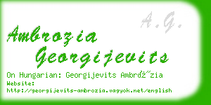ambrozia georgijevits business card